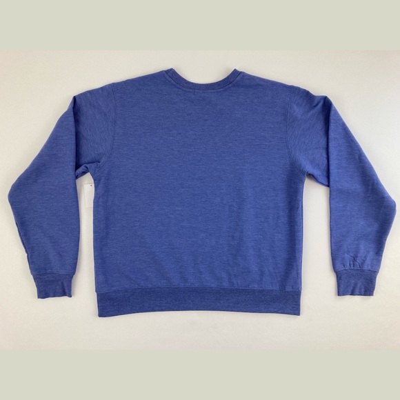 Doe Womens Blue Dreidel Holiday Hanukkah Nun Gimel Hay Shin Sweatshirt XL - Picture 3 of 10